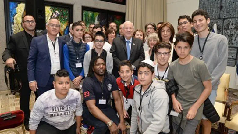 President Rivlin with French mulltifaith delegation