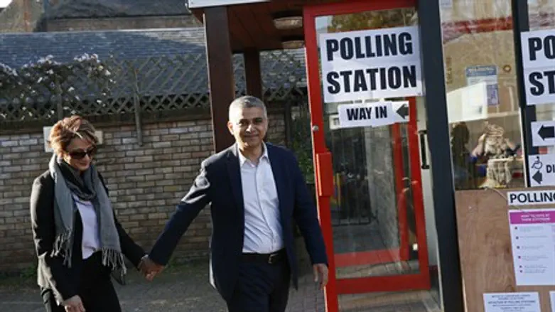 Labour mayoral hopeful Sadiq Khan casts his vote in London