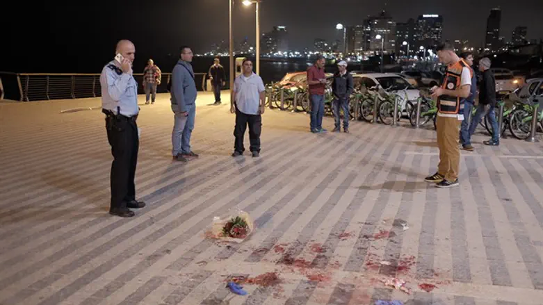 זירת הפיגוע ביפו