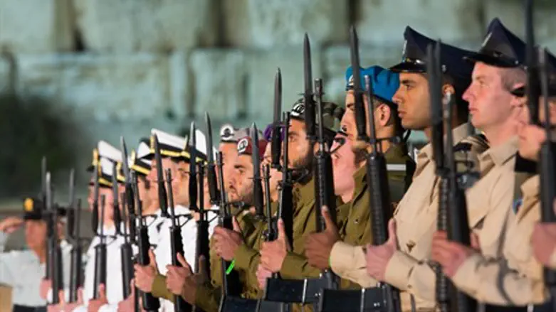 Memorial Day ceremony at the Kotel