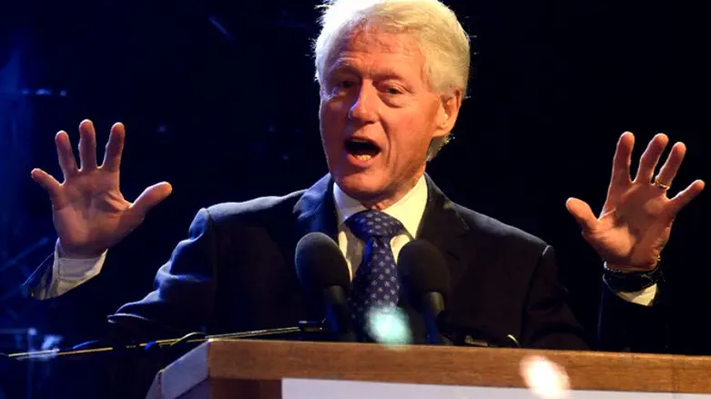 נכשל. ביל קלינטון בעצרת הזיכרון לרבין