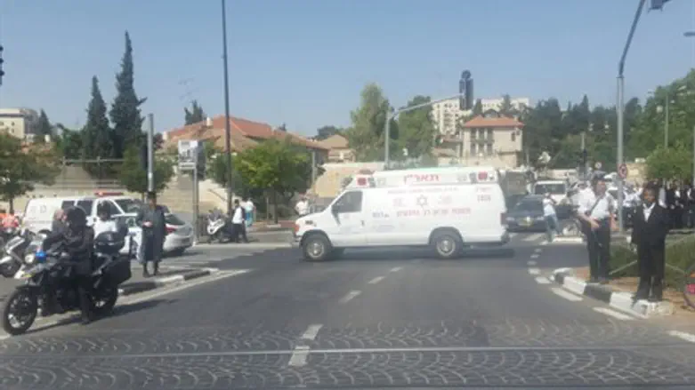 Место теракта в Иерусалиме