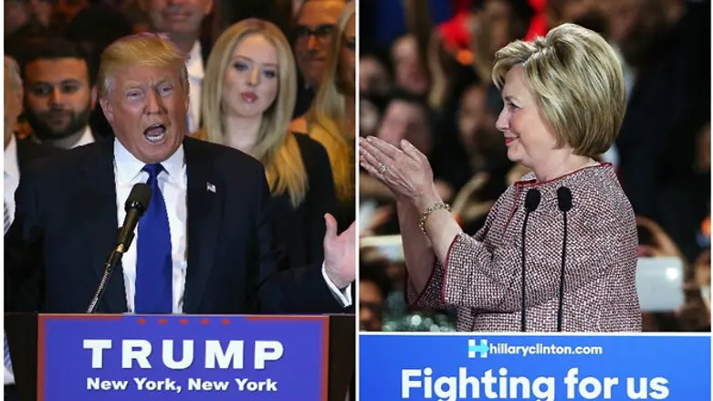 Donald Trump (L) and Hillaryt Clinton
