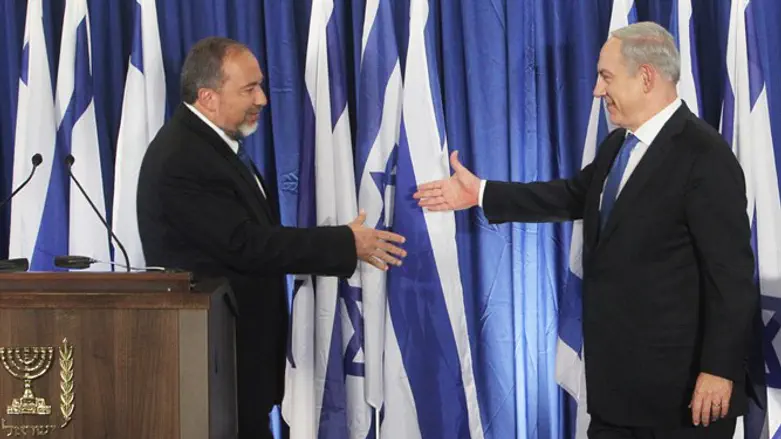 בנימין נתניהו ואביגדור ליברמן
