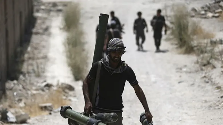 Syrian rebel fighter in southern Damascus