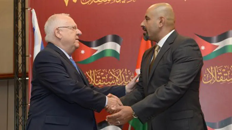 President Reuven Rivlin and Jordanian Ambassador to Israel Walid Obeidat