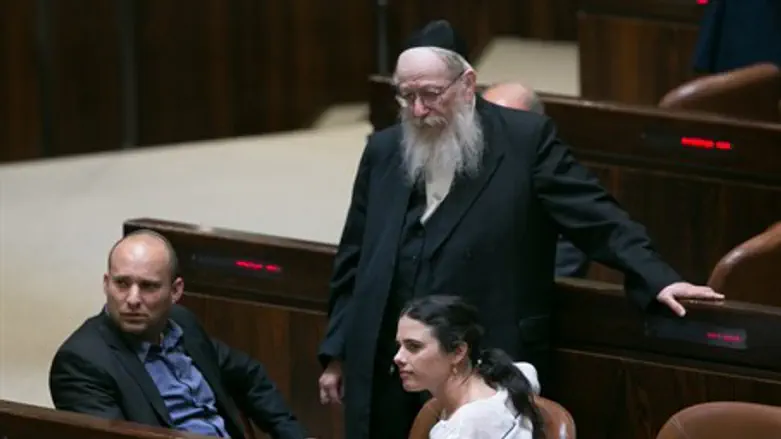 Ya'akov Litzman, Naftali Bennett, Ayelet Shaked