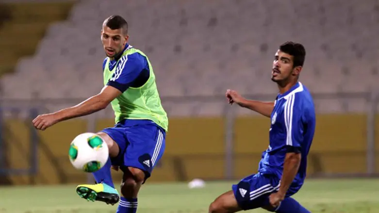 שחקני הנבחרת מתאמנים