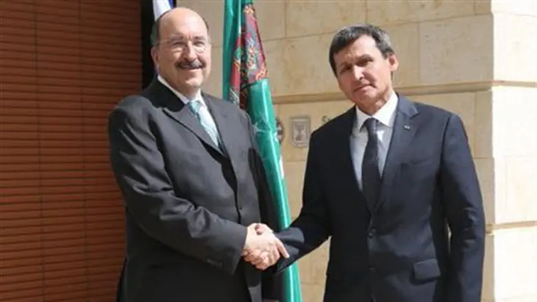 שר החוץ של טורקמניסטן עם מנכ"ל משרד החוץ דורי גולד