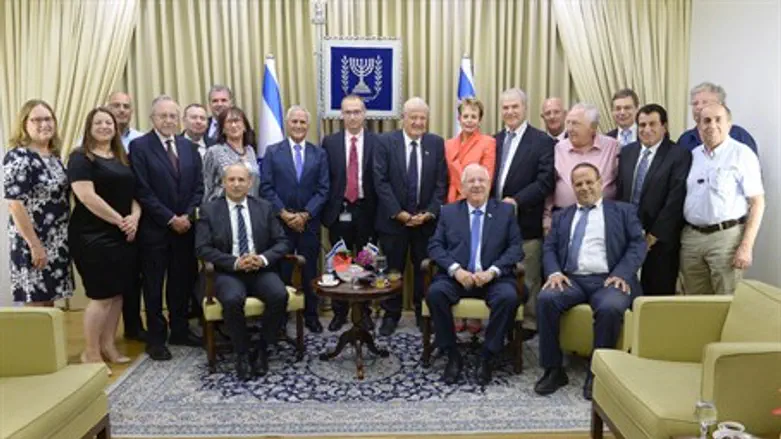 Ariel Uni. representatives, Naftali Bennett, Reuven Rivlin