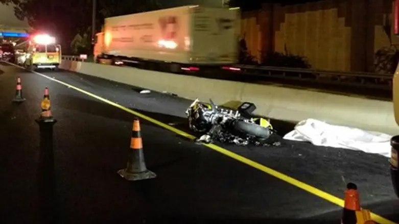 Scene of the motorcycle crash