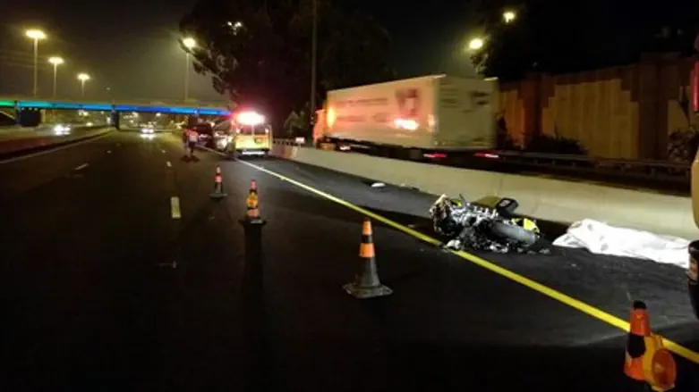 Место гибели мотоциклиста