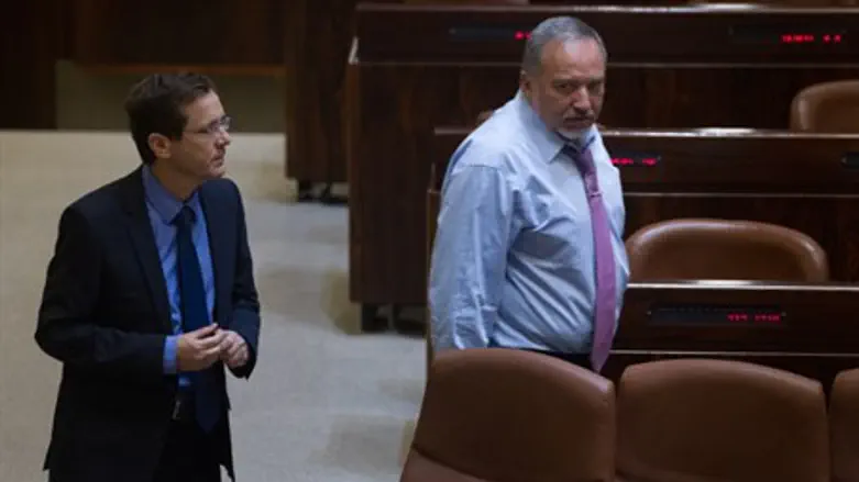 Avigdor Liberman and Yitzhak Herzog