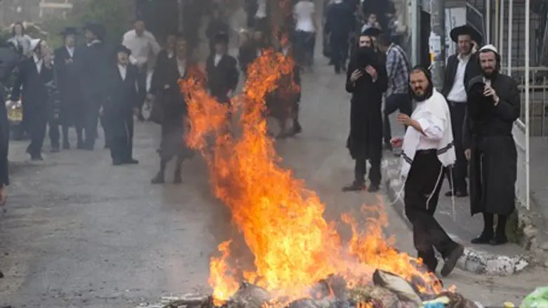 Haredi enlistment protest (illustration)