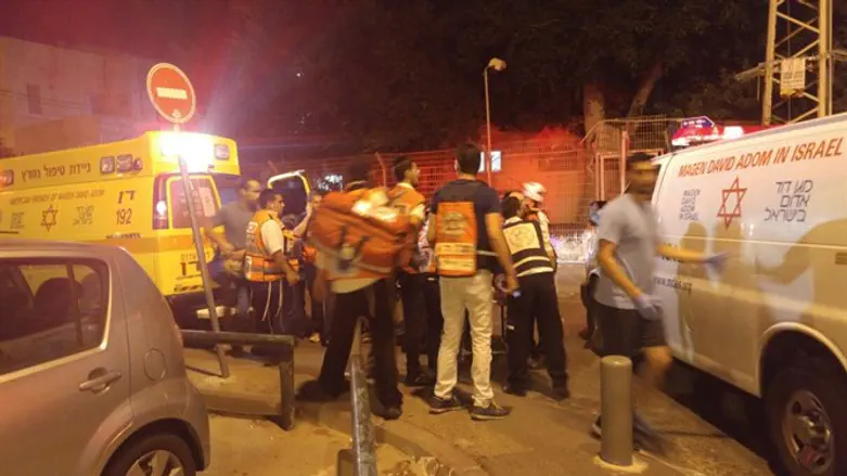 זירת הפיגוע בתל אביב