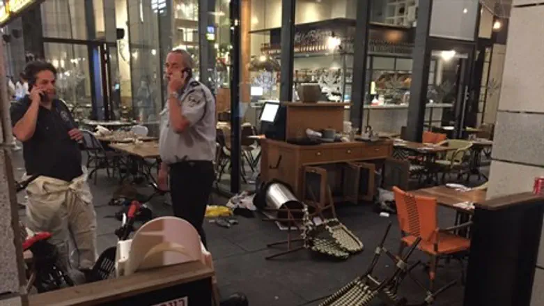 Место теракта в Тель-Авиве