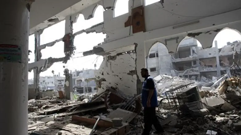 Building damaged in fighting in Shejaiya (file)