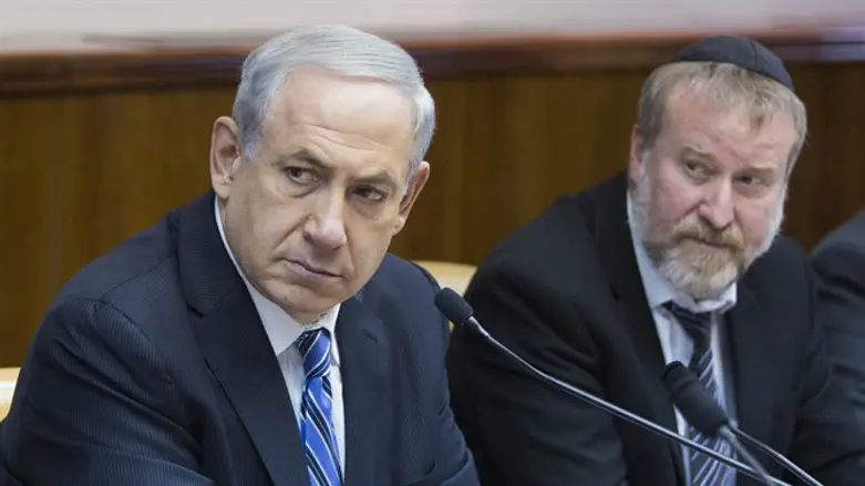 נתניהו בישיבת הממשלה.
