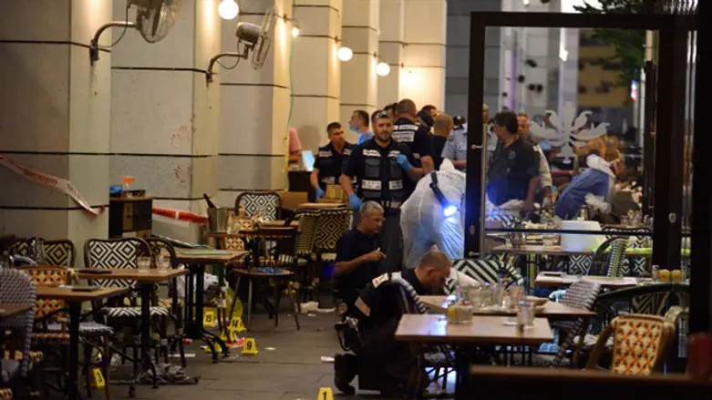 Scene of Sarona attack