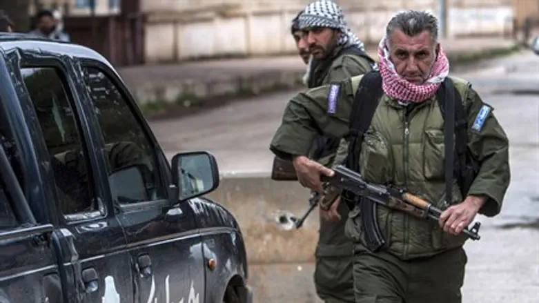 Assyrian Christian Sutoro militiamen in Syria (file)