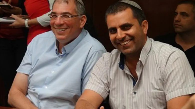 Tekuma Director Ofir Sofer with Jewish Home Director Nir Auerbach