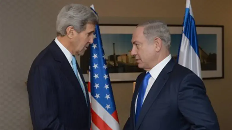 Netanyahu and Kerry (archive)