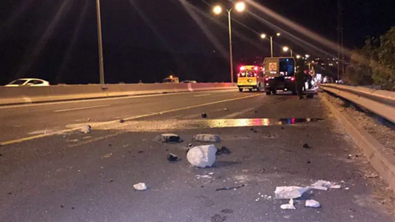 האזור שהותקף בכביש 443, לפני שנתיים