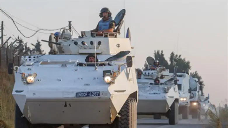 UNDOF peacekeepers in Golan Heights