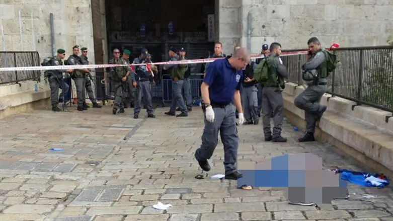 מחבל מחוסל בזירת פיגוע. ארכיון