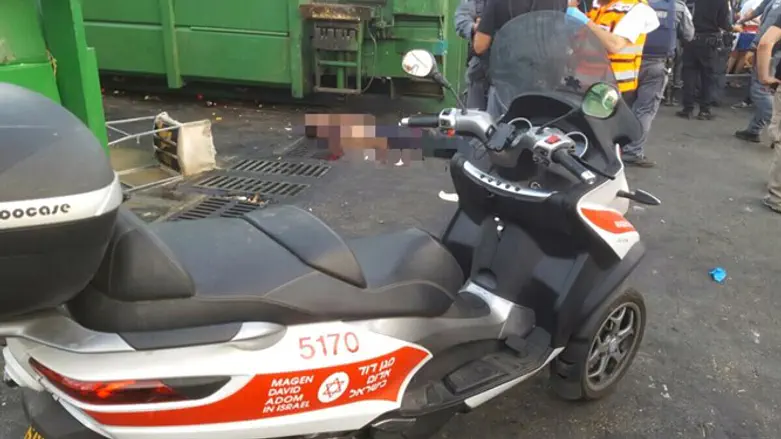 זירת הפיגוע בנתניה