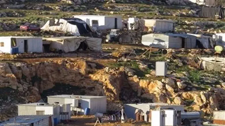 The illegal Palestinian outpost