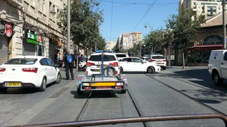 Место попытки теракта в Иерусалиме