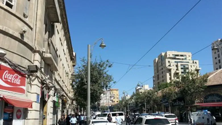 Место попытки теракта в Иерусалиме