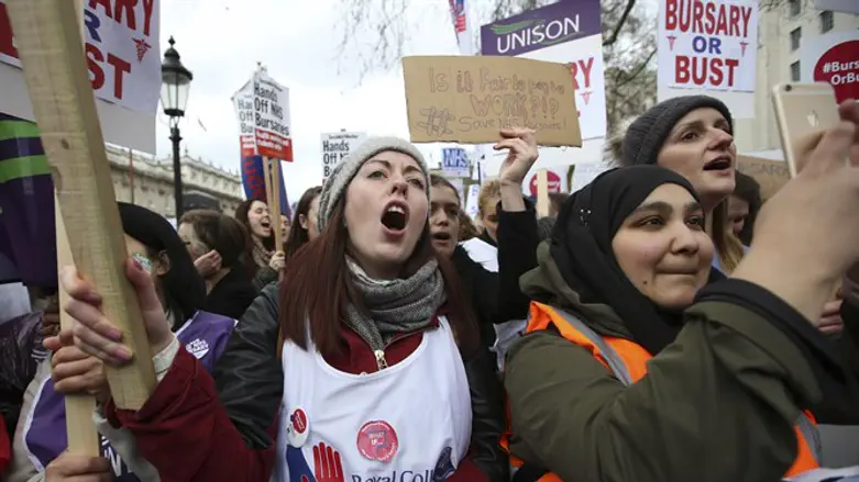 British student protest (file)