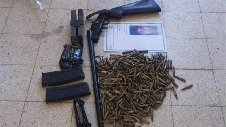 חלק מהאמל"ח שנתפס