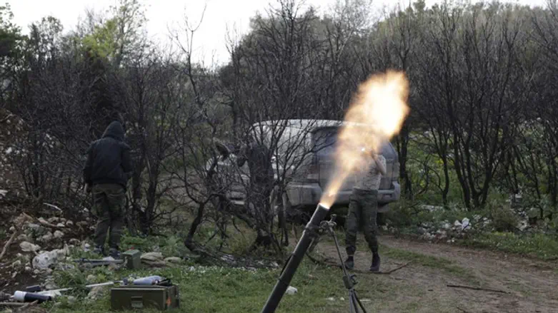 Rebel fighters in Syria's Latakia province