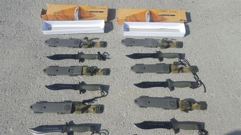 The confiscated knives