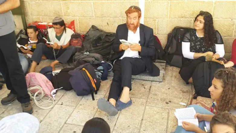 MK Yehuda Glick at the entrance of the Temple Mount