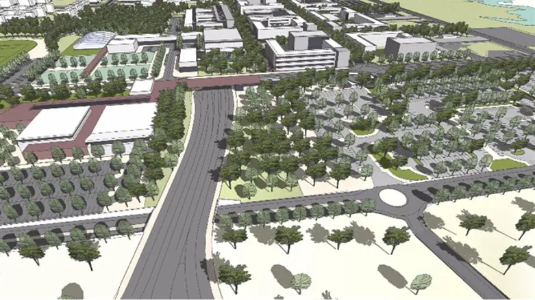 הדמיית קרית המודיעין החדשה של צה"ל בנגב