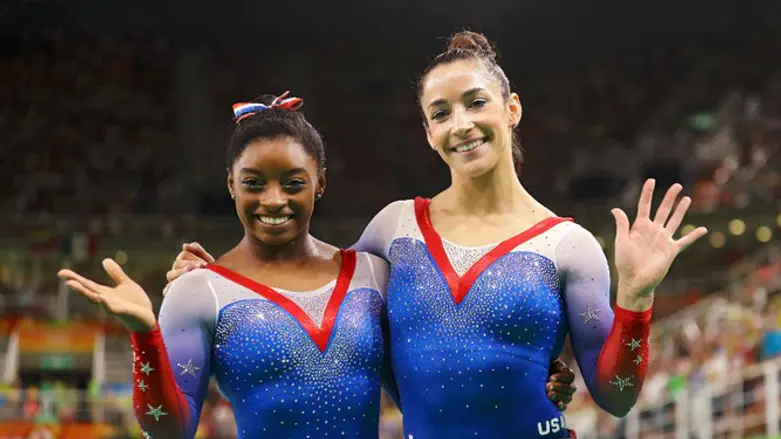 Simone Biles (left) and Aly Raisman