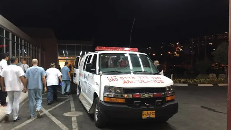 Some of the soldiers were brought to Ziv Hospital in Tsfat