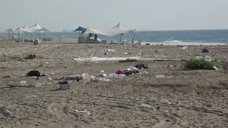 חוף ים מלוכלך