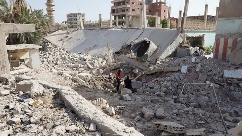 Aftermath of bomb attack (illustrative)