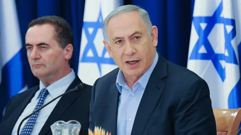 Netanyahu with Transportation Minister Katz