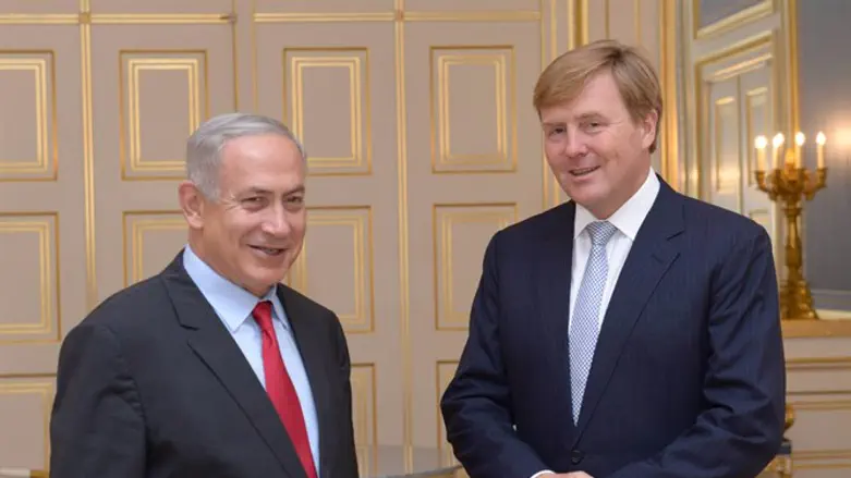 נתניהו ומלך הולנד. היום בהאג