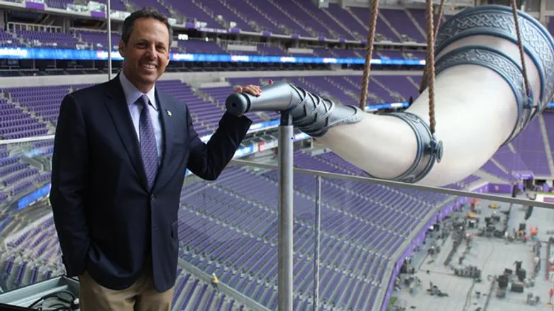 Mark Wilf at the Minnesota Vikings' new stadium
