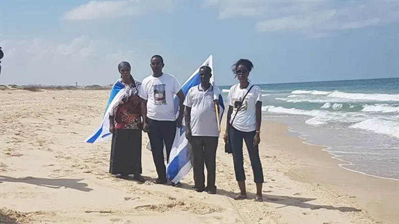 The Mengistu family near Gaza