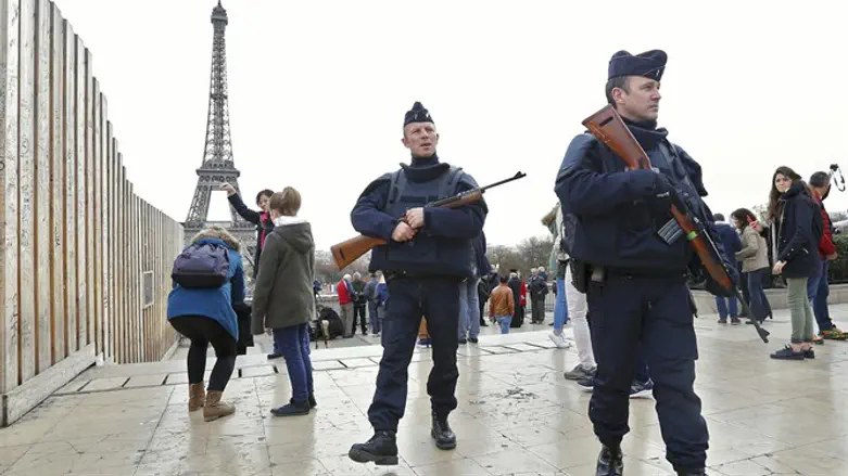 Police at the Eiffel Tower, Paris