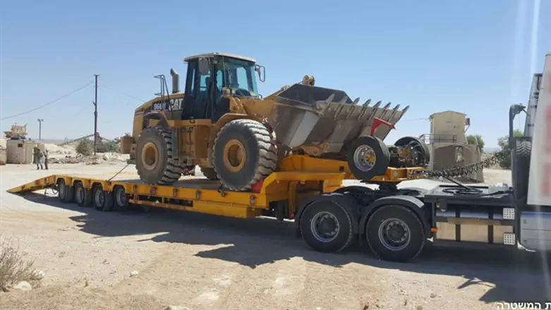 טרקטור שנלקח על ידי המשטרה