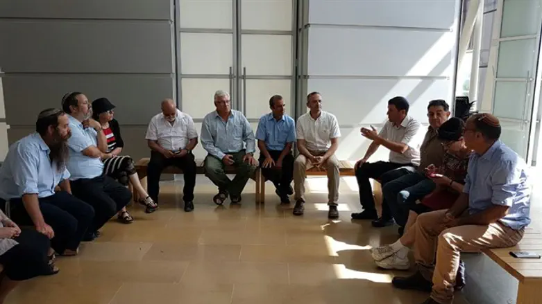 Heads of YESHA council at the Yitzchak Rabin Center